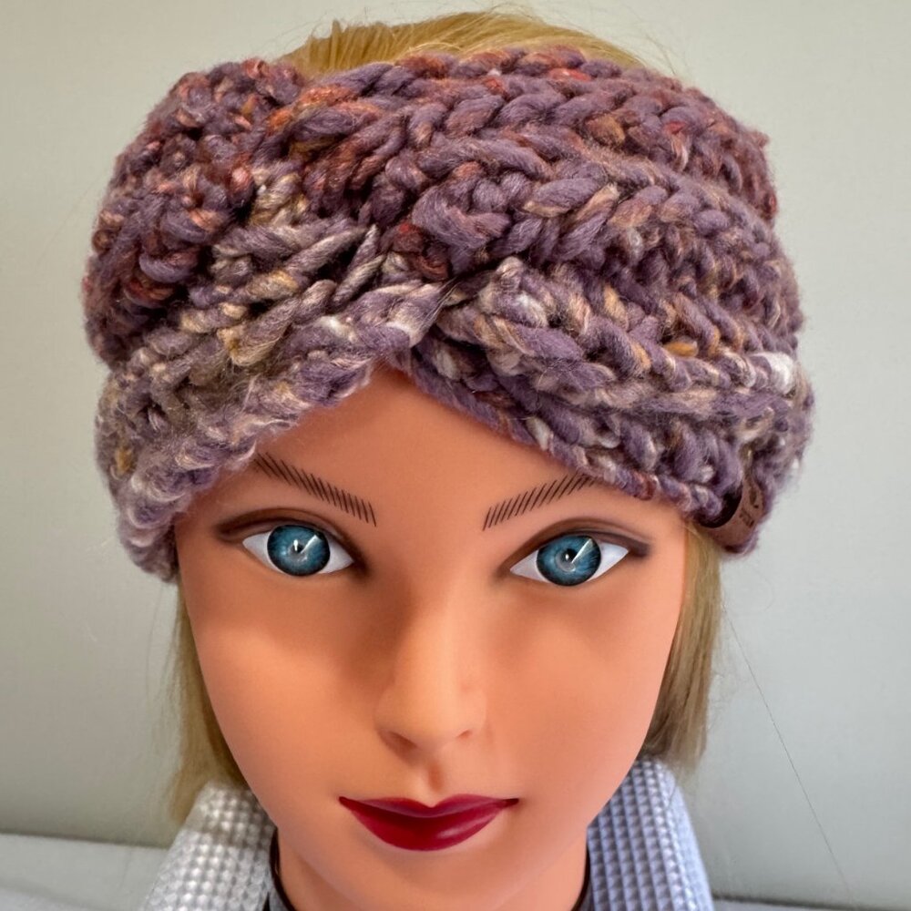 HANDMADE Chunky Twist Ribbed Crochet Ear Warmer Headband - Picture 2 of 6